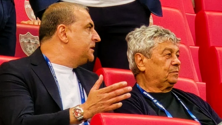  Lucescu a asistat la meciurile Românei de la Euro U21, alături de Ionel Gane. Foto Facebook FRF