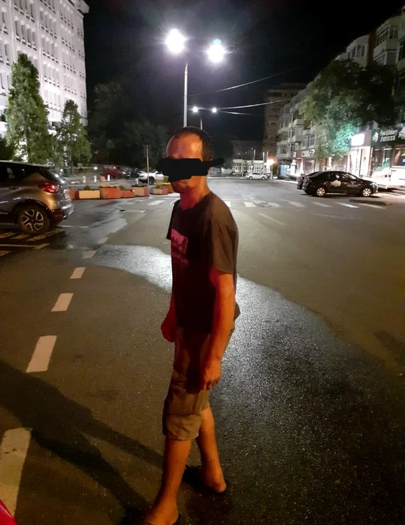 Bărbatul a fost depistat de o patrulă a Poliţiei Locale Piteşti Foto PL Piteşti