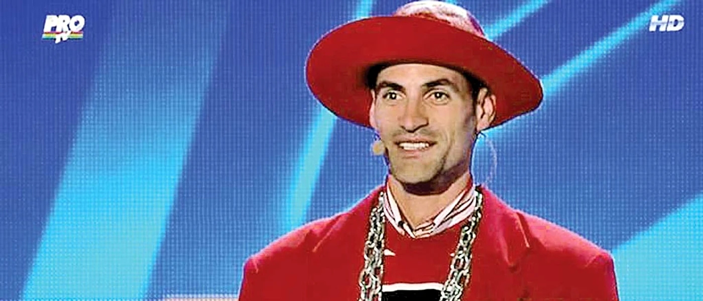 Martie 2014 Viorel a cântat şi a spus bancuri, dar a fost eliminat din start