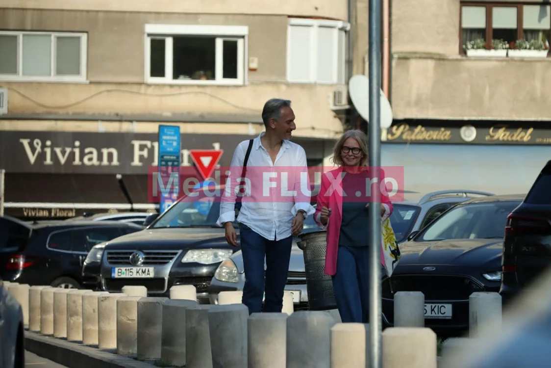 Ema Prisca, după o întâlnire de lucru cu Matei Păun Foto: MediaFLUX