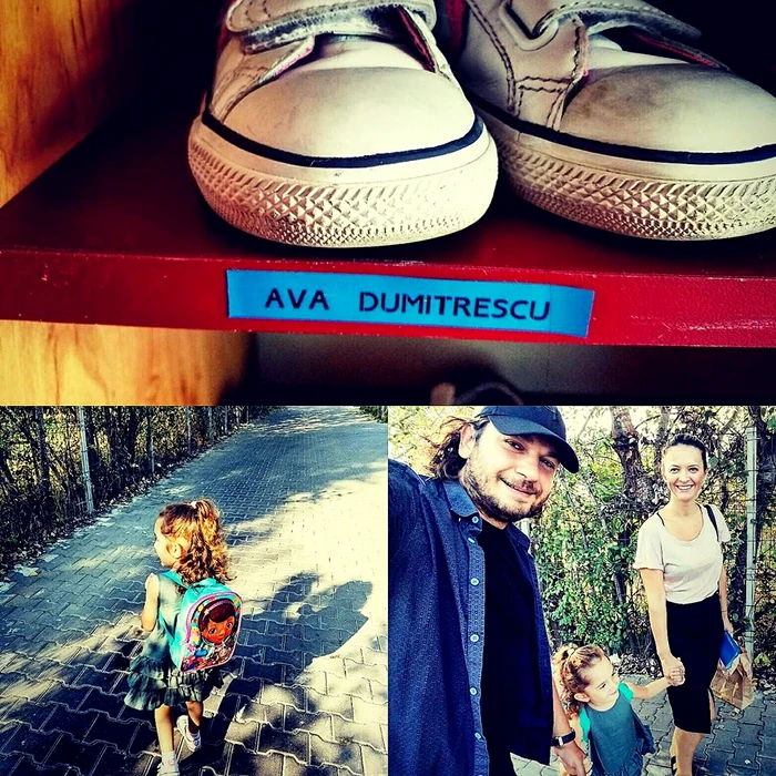Ava, fiica lui Chef Florin Dumitrescu, în prima zi de grădiniță