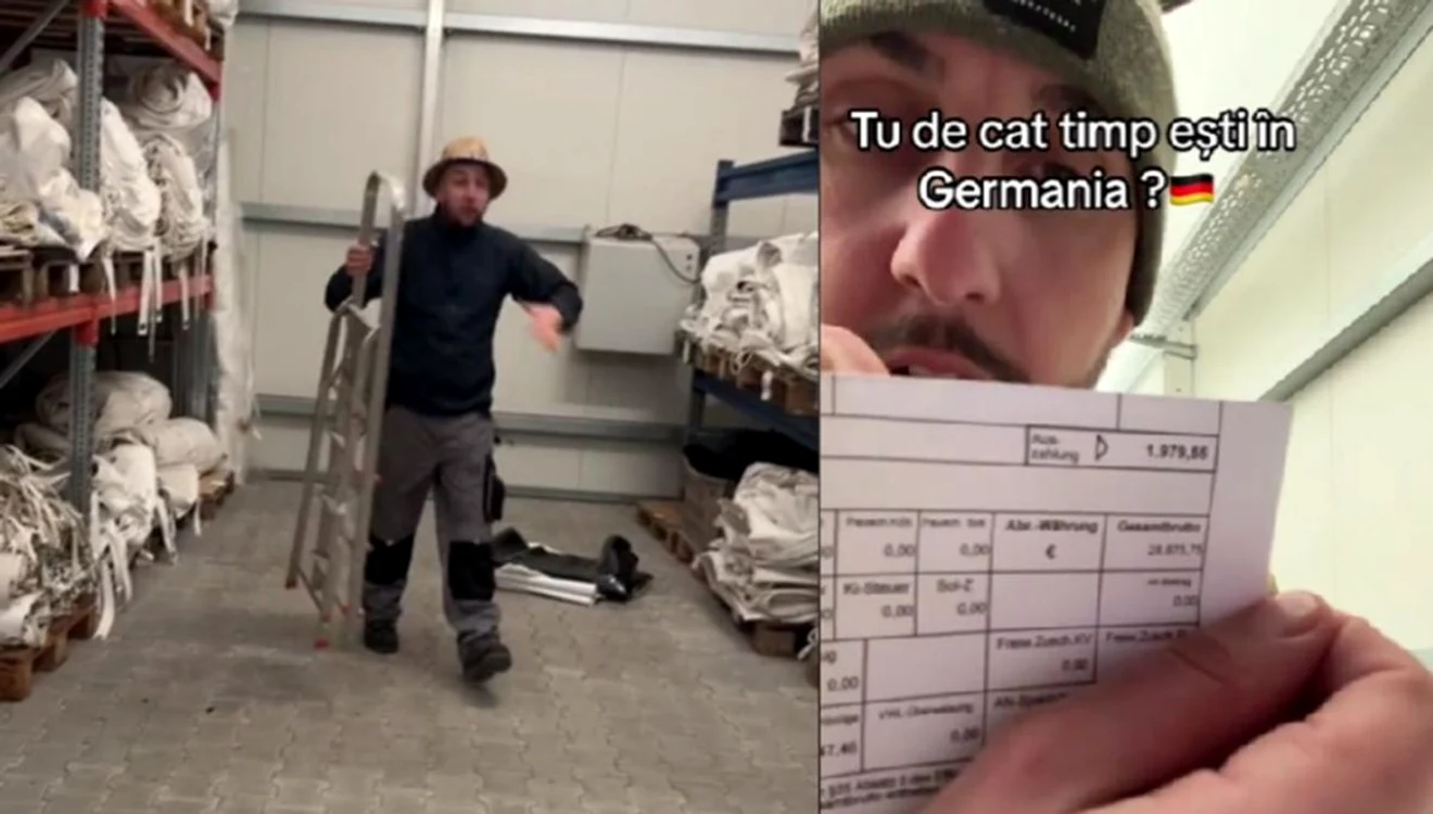 Romeo lucrează în Germania /foto: captura Tiktok