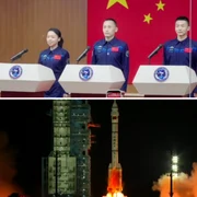 China a trimis trei astronauţi la staţia sa spaţială foto captura video youtube ap si ShanghaiEye  png