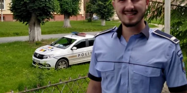 Florentin agentul de poliţie de la Poliţia Dumbrăveni - Sibiu elementul cheie în prinderea unei reţele de hoaţe Foto FB Poliţia Sibiu