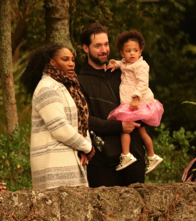 Serena Williams, alături de soț și de fiică, în Noua Zeelandă