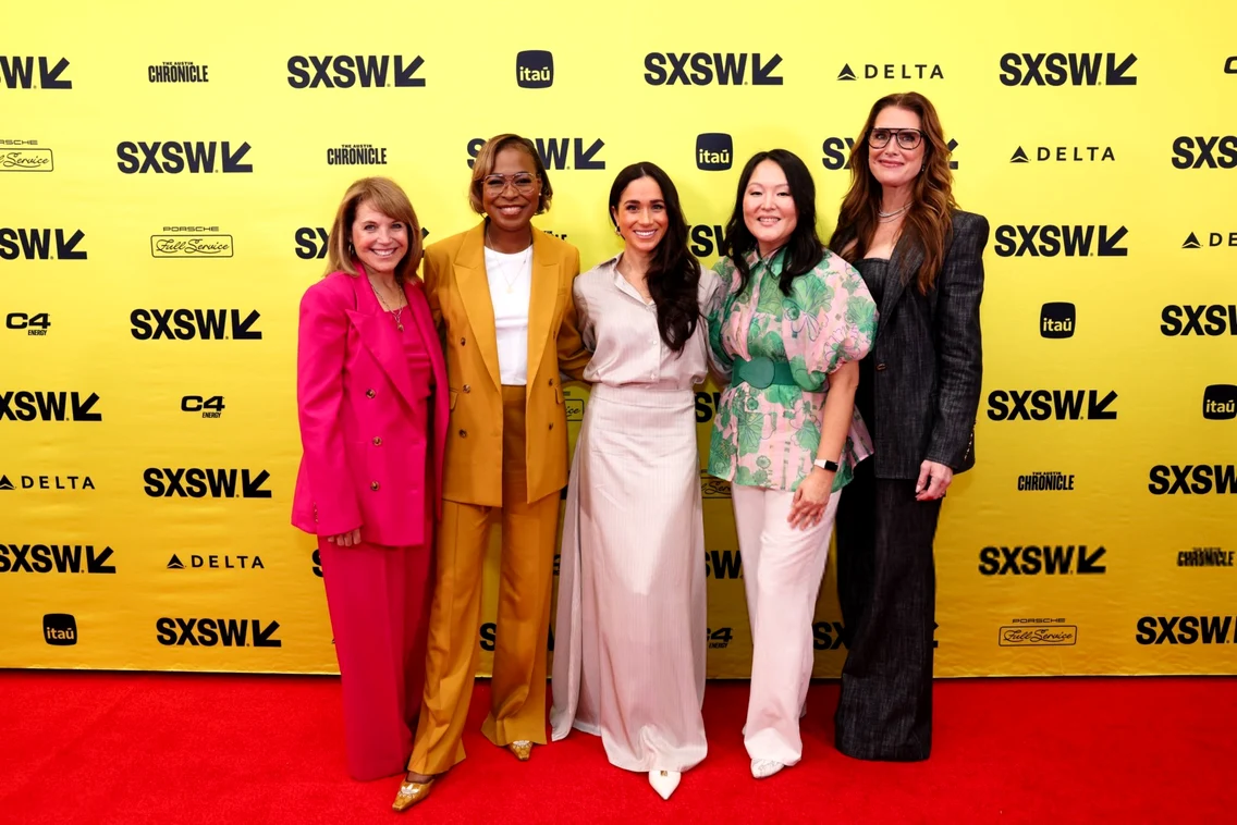 Meghan Markle, Katie Couric și Brooke Shields la conferința din Austin. FOTO: Instagram