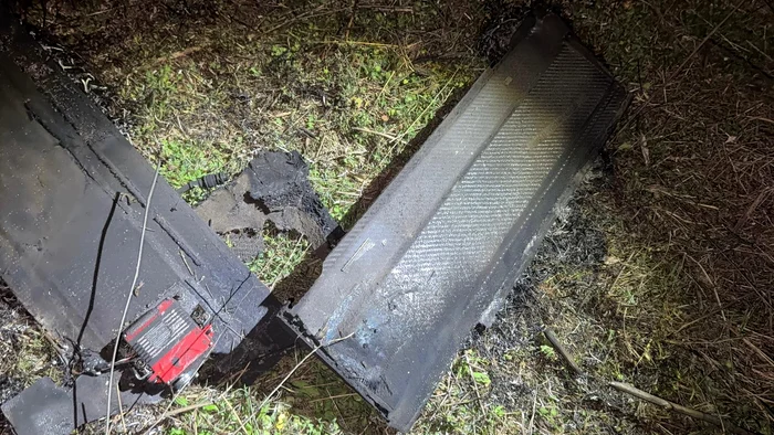 Resturi de dronă FOTO: ISU Tulcea