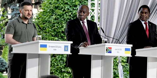 Zelenski alaturi de Ramaphosa si presedintele Zambiei FOTO EPA EFE jpg