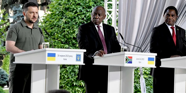 Zelenski alaturi de Ramaphosa si presedintele Zambiei FOTO EPA EFE jpg