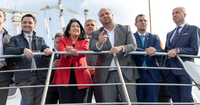 Președintele Georgiei, Salome Zourabichvili, în Portul Constanța FOTO APMC