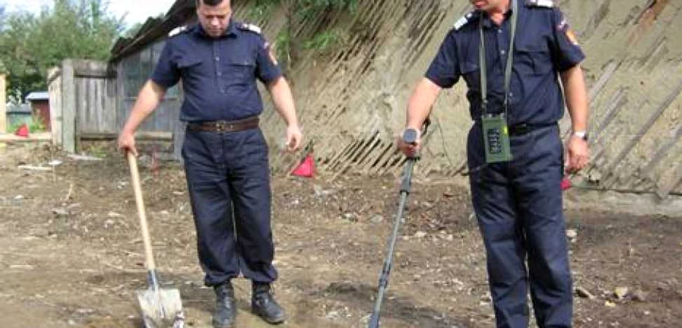 Zona a fost cercetată cu detectorul de metale