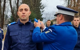 Jandarmul Mihai Honcu a prevenit producerea unei infracțiuni FOTO IJJ Brașov