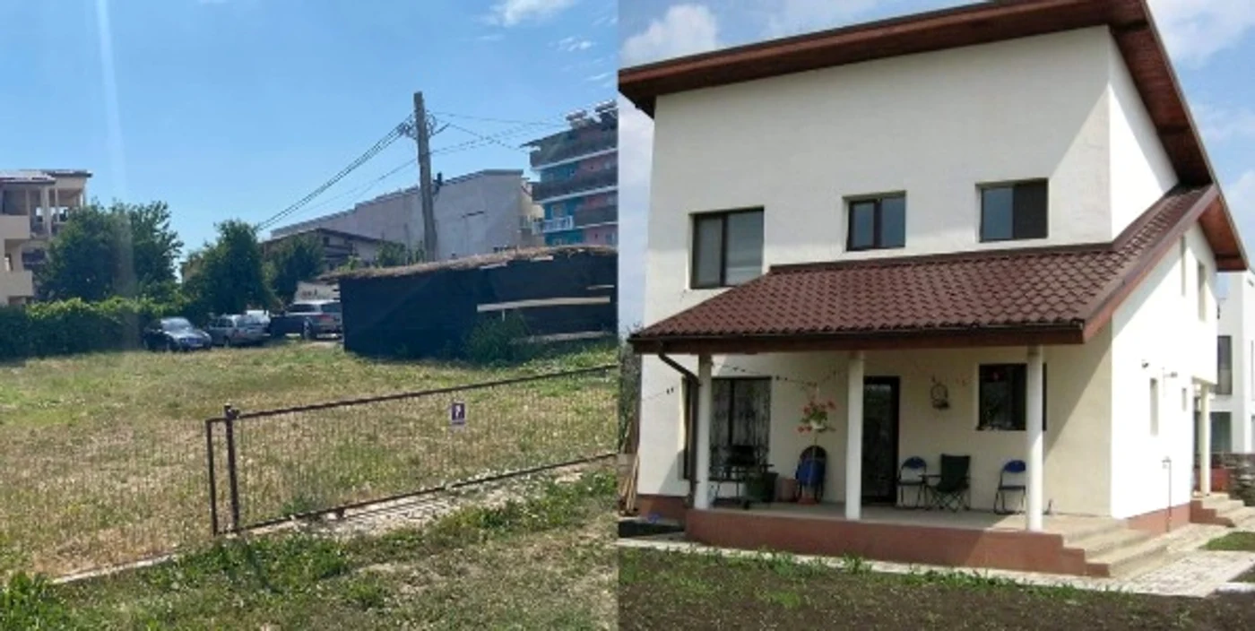 În locul vilei din anunț, turiștii păgubiți au găsit un teren viran. Sursa: Replicaonline.ro
