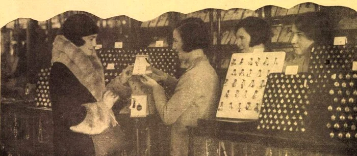 Magazin de mărțișoare de pe Calea Victoriei din anul 1932