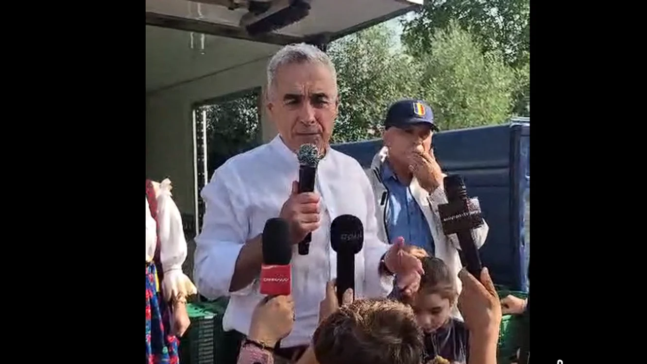 Călin Georgescu, la târgul de la Cisnădie