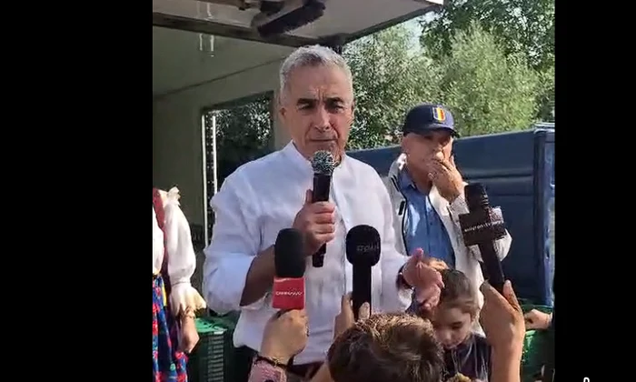 Călin Georgescu la Cisnadie captură FB Laur Constantin png