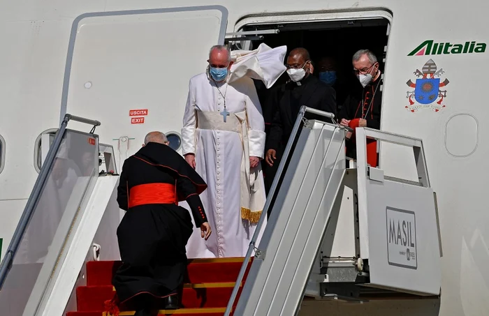 
    Papa Francisc a ajuns în IrakFoto: AFP  