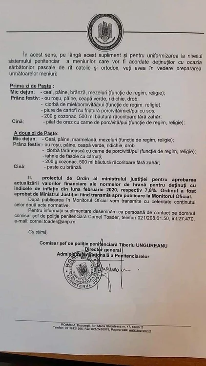 Așa arată meniul oficial