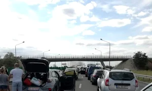 Traficul a fost îngreunat în urma incidentului jpeg