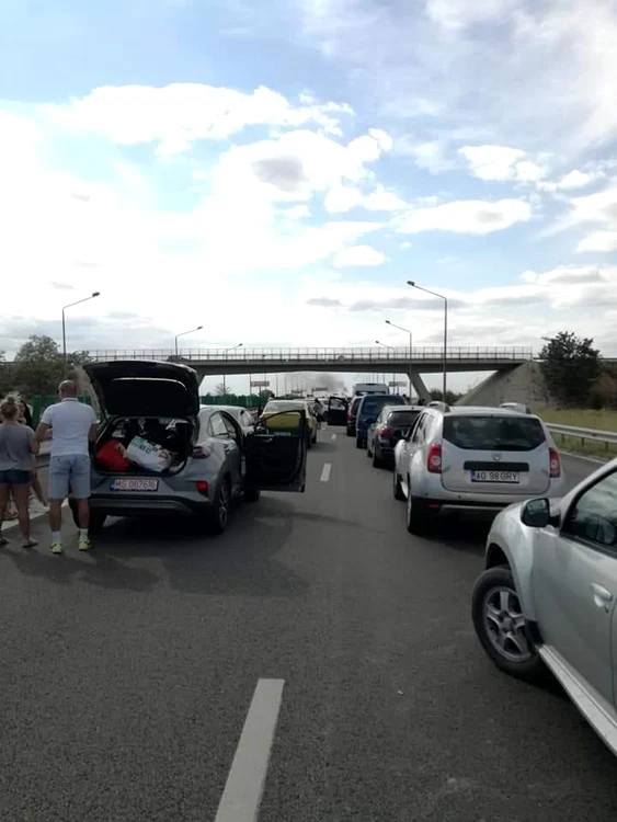 Traficul a fost îngreunat în urma incidentului