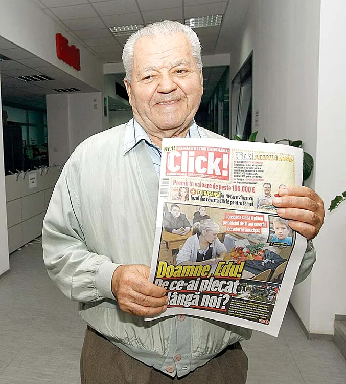 Ion Anghel (82 de ani) a câştigat 300 de leiFoto: Click!