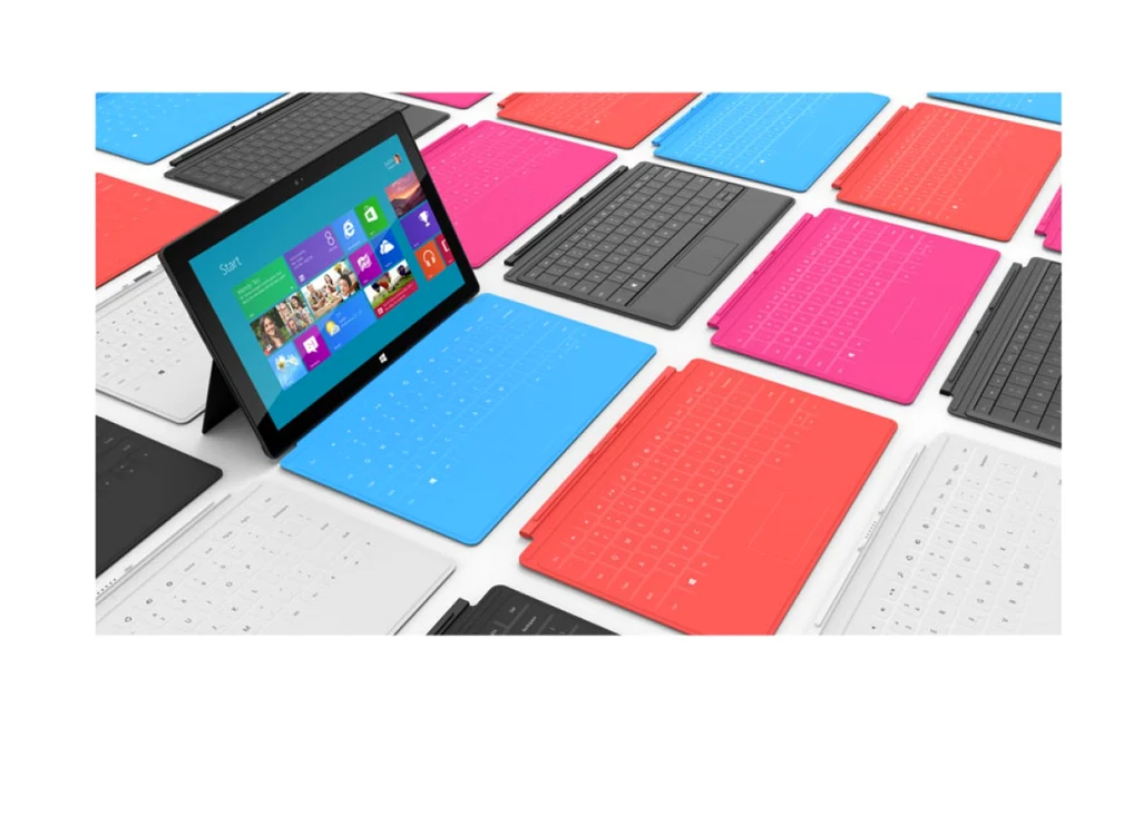 Deşi este promovată cu tastatura touch cover, tableta Surface nu se livrează cu aceasta