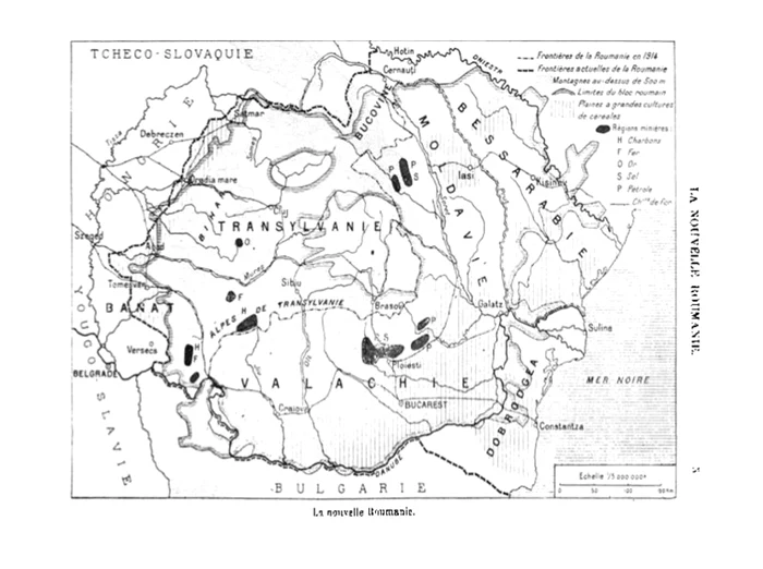 Hartă
din studiul NOUA ROMÂNIE, 1921