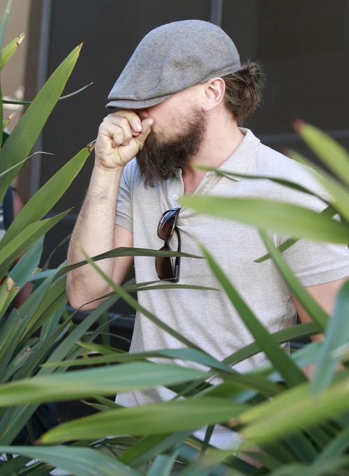 Exclusive Shy Leonardo DiCaprio Stops By The Bank jpeg