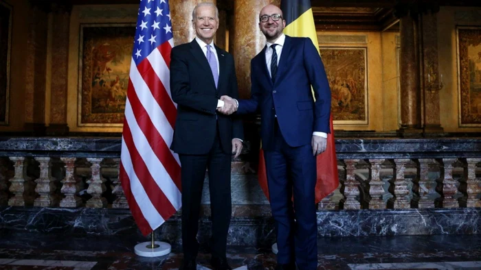 Întâlnire Joe Biden - Charles Michel, pe atunci prim ministrul Belgiei