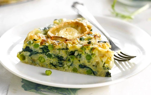 Rice,pea and goat's cheese quiche jpeg
