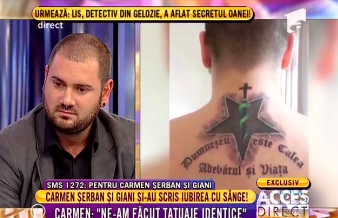 Giani are acum pe spate acelaşi tatuaj ca şi iubita sa