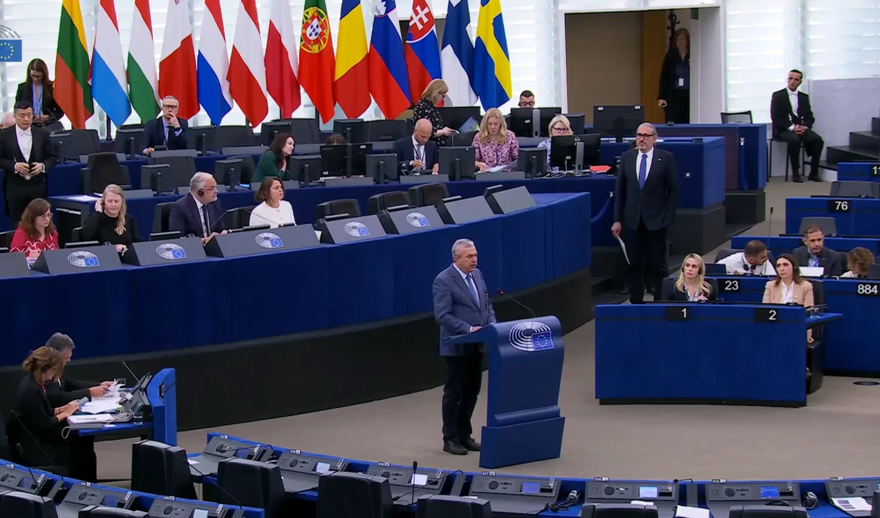Dan Nica, în Parlamentul European Foto: captură video