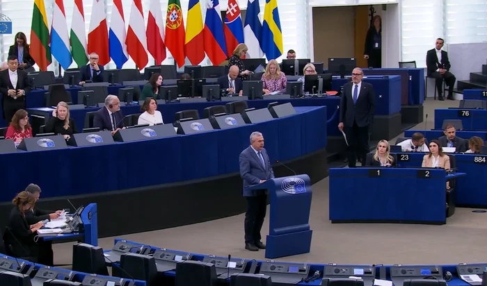 Dan Nica, în Parlamentul European Foto: captură video