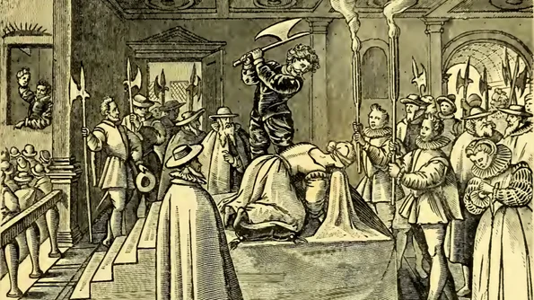 Calendar 8 februarie: 1587 Maria Stuart, regina scoțienilor, a fost executată pentru implicarea într un complot împotriva verișoarei sale, regina Elisabeta I png