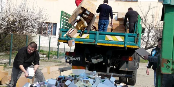 Produsele contrafăcute sunt distruse într-un loc special amenajat aparţinând IJPF Giurgiu
