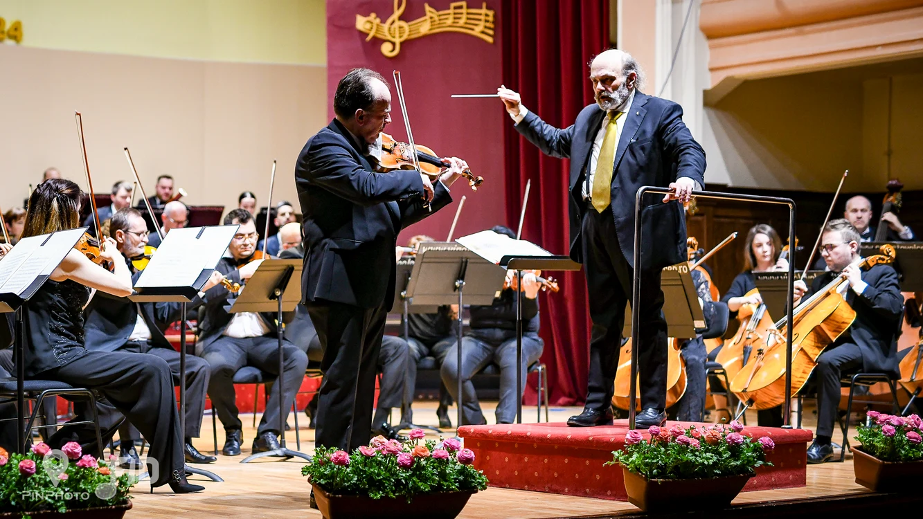 Foto: Florin Croitoru, alături de Gian Luigi Zampieri, Dialogul maestrilor