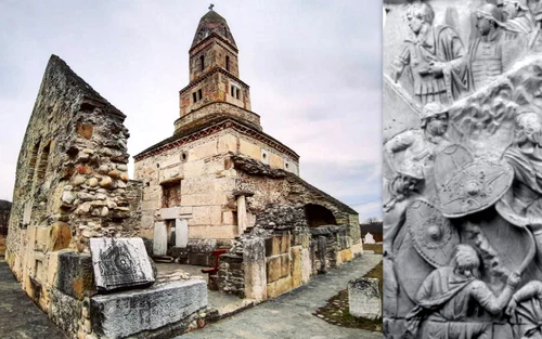 Biserica Densus si scena care l ar fi reprezentat pe Longinus jpg