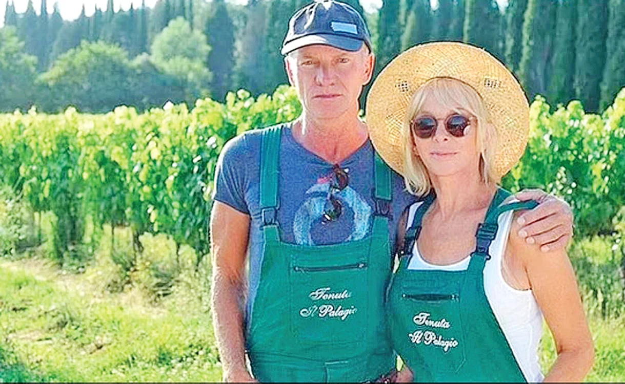 Sting şi soţia lui, Trudie Styler, au cumpărat podgoriile în 1999. Fotografii: Instagram