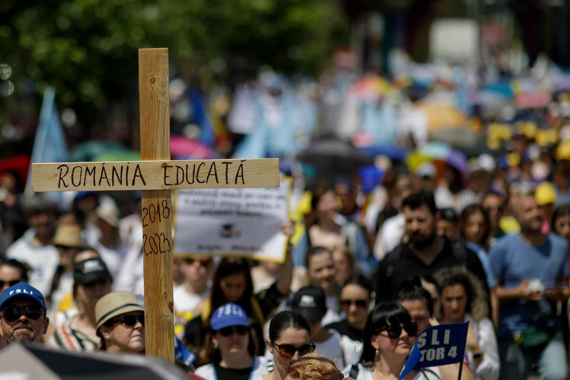 Marșul profesorilor din București / Foto: Arhivă / Inquam Photos / Octav Ganea