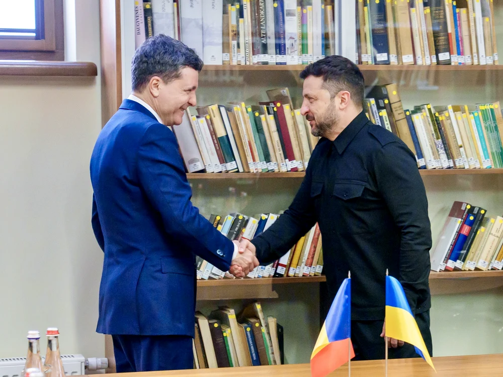 Președinții Nicușor Dan și Volodimir Zelenski. FOTO: Presidency.ro