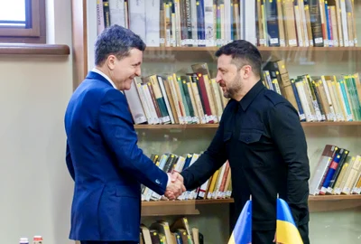 Nicușor Dan și Volodimir ZelenskiFOTO presidency.ro