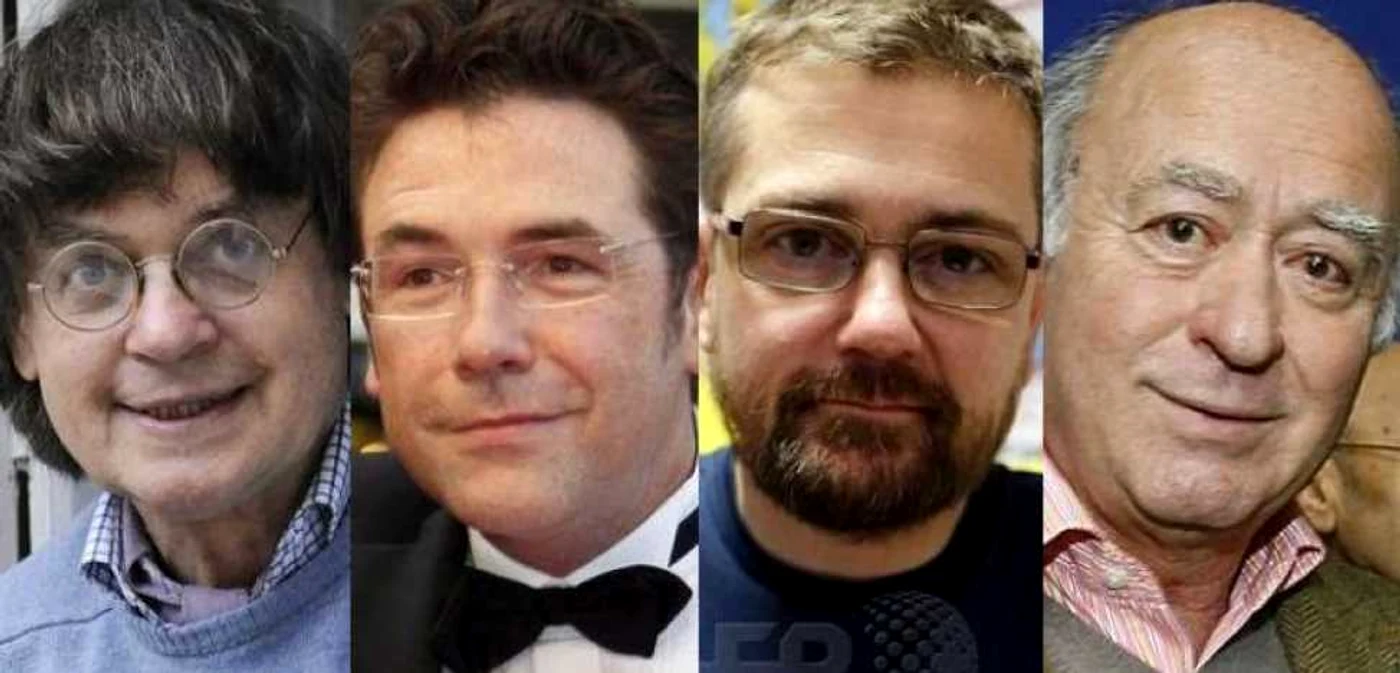 Cabu (stânga), Charb (centru-stânga), Tignous (centru-dreapta) şi Wolinski (dreapta) au fost ucişi în atentatul terorist din Franţa