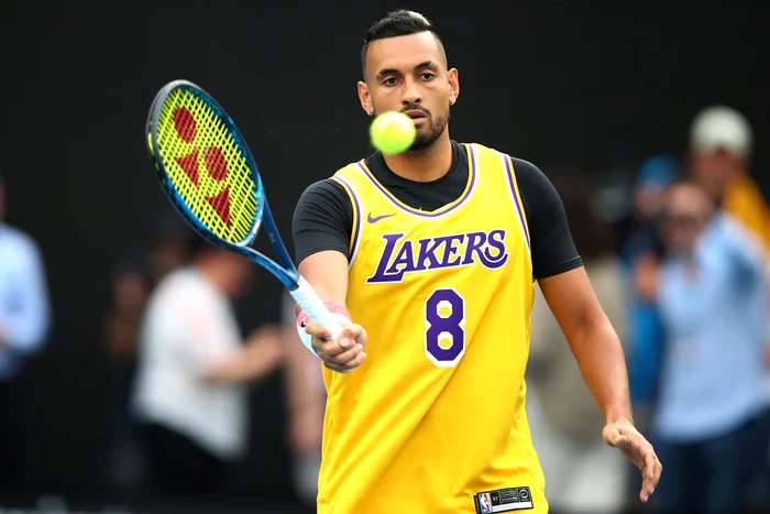 Nick Kyrgios a apărut cu tricoul lui Kobe Bryant la meciul cu Nadal de la Australian Open 2020Foto: Guliver / GettyImages