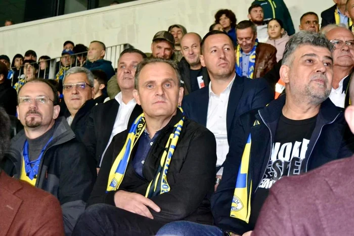 Marcel Ciolacu a fost în tribune la aniversarea echipei Petrolul Ploiești FOTO: phonline.ro