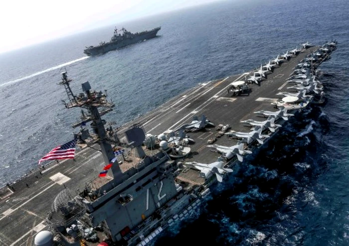 Portavionul american clasa Nimitz USS Abraham Lincoln Foto AFP (arhivă)