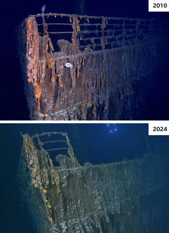 Balustrada s-a dezintegrat aproape complet (Foto: RMS TITANIC)