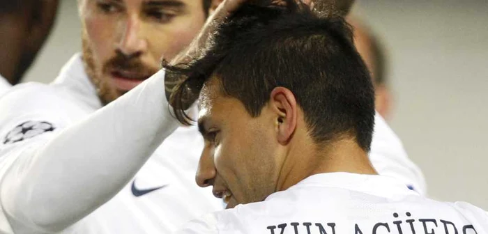Sergio Kun Agüero, marcatorul unei „duble“ pentru Manchester City FOTO Reuters