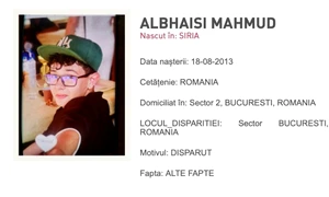 Albhaisi Mahmud copil 11 ani disparut FOTO Poliția Română