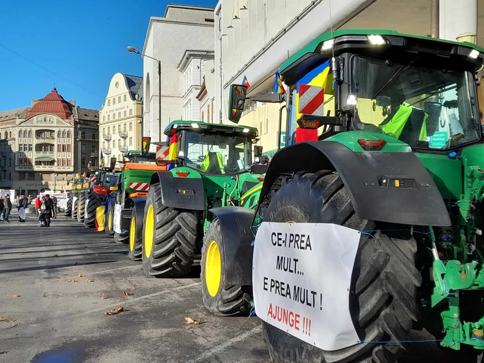 Protestul agricultorilor din centrul Timișoarei FOTO Ștefan Both