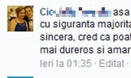 Una dintre amicele ei de pe Facebook i a spus că bănuieşte acelaşi lucru jpeg